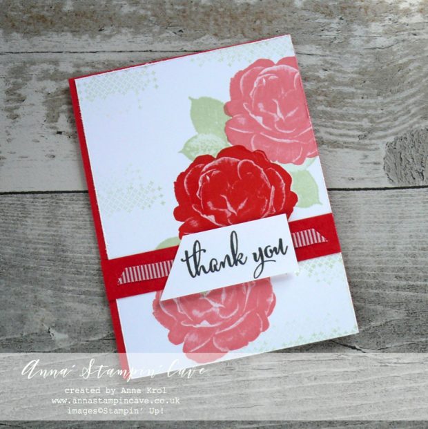 Anna' Stampin' Cave - Customers Thank You Cards using DistINKtive Healing Hugs Stamp Set by Stampin' Up! in Poppy Parade Ink