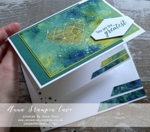 Anna' Stampin' Cave - Teachers Thank You Card with Watercolour Wash using Brusho Crystal Colour, Little Twinkle Stamp Set & Tropical Chic Stamp Set from Stampin' Up!
